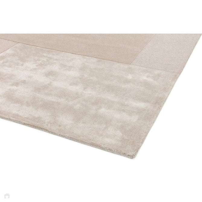 Tate Modern Plain Geometric Tonal Textures Hand-Carved High-Density Wool&Viscose Ivory Rug-Asiatic Carpets-Rug Love - The Most Loved Rug Store