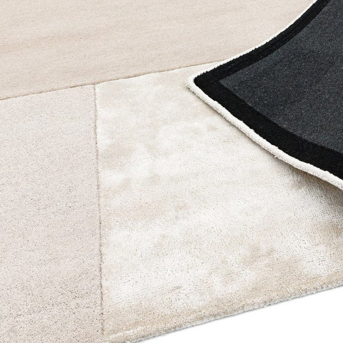 Tate Modern Plain Geometric Tonal Textures Hand-Carved High-Density Wool&Viscose Ivory Rug-Asiatic Carpets-Rug Love - The Most Loved Rug Store