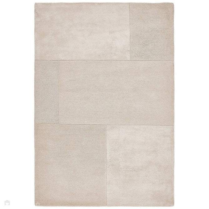 Tate Modern Plain Geometric Tonal Textures Hand-Carved High-Density Wool&Viscose Ivory Rug-Asiatic Carpets-Rug Love - The Most Loved Rug Store