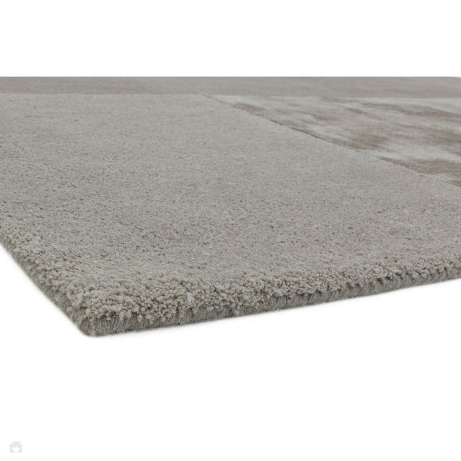 Tate Modern Plain Geometric Tonal Textures Hand-Carved High-Density Wool&Viscose Silver Rug-Asiatic Carpets-Rug Love - The Most Loved Rug Store