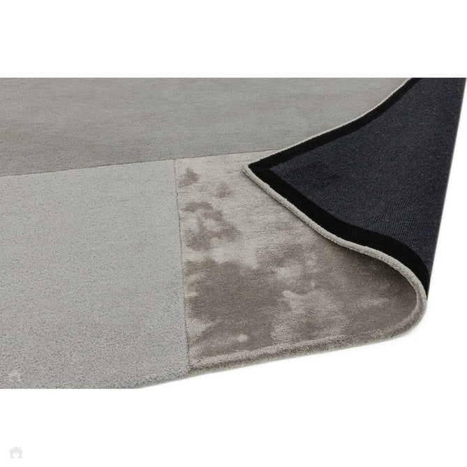 Tate Modern Plain Geometric Tonal Textures Hand-Carved High-Density Wool&Viscose Silver Rug-Asiatic Carpets-Rug Love - The Most Loved Rug Store