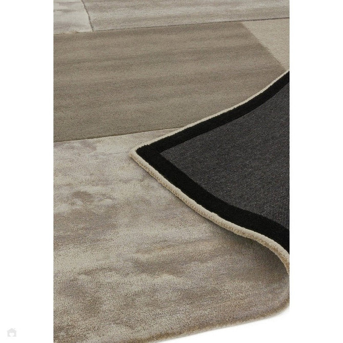 Tate Modern Plain Geometric Tonal Textures Hand-Carved High-Density Wool&Viscose Smoke Rug-Asiatic Carpets-Rug Love - The Most Loved Rug Store