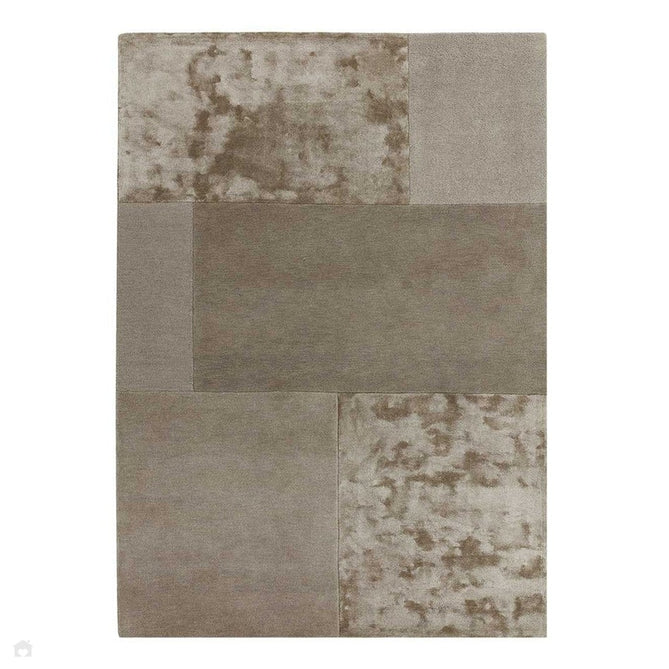 Tate Modern Plain Geometric Tonal Textures Hand-Carved High-Density Wool&Viscose Smoke Rug-Asiatic Carpets-Rug Love - The Most Loved Rug Store