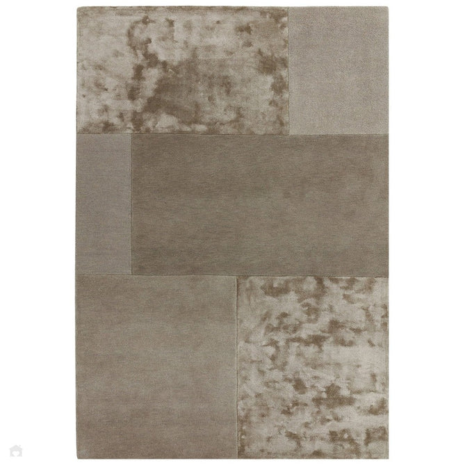 Tate Modern Plain Geometric Tonal Textures Hand-Carved High-Density Wool&Viscose Smoke Rug-Asiatic Carpets-Rug Love - The Most Loved Rug Store