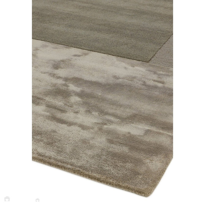 Tate Modern Plain Geometric Tonal Textures Hand-Carved High-Density Wool&Viscose Smoke Rug-Asiatic Carpets-Rug Love - The Most Loved Rug Store