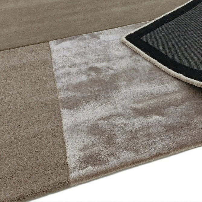 Tate Modern Plain Geometric Tonal Textures Hand-Carved High-Density Wool&Viscose Smoke Rug-Asiatic Carpets-Rug Love - The Most Loved Rug Store