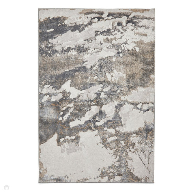 Tidal TL447 Modern Abstract Distressed Metallic Shimmer Soft Smooth Textured Polyester Flatpile Silver/Dark Grey Rug-Think Rugs-Rug Love - The Most Loved Rug Store