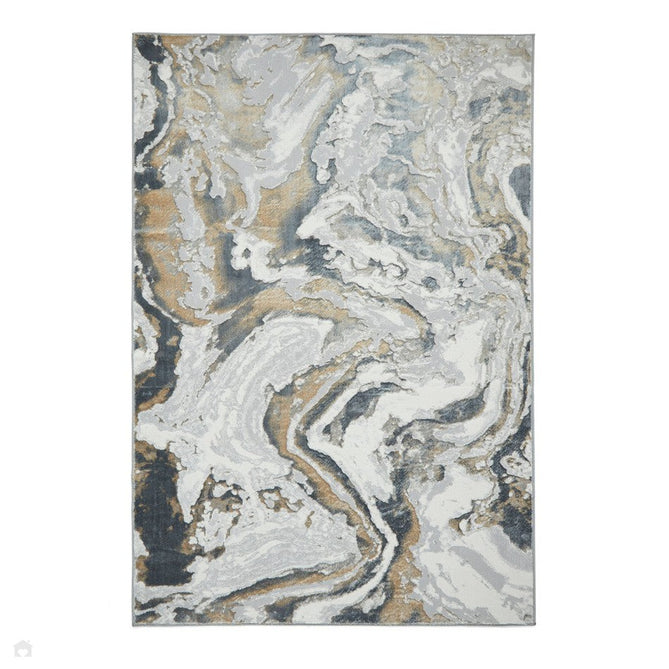 Tidal TL837 Modern Abstract Distressed Metallic Shimmer Soft Smooth Textured Polyester Flatpile Silver/Beige Rug-Think Rugs-Rug Love - The Most Loved Rug Store