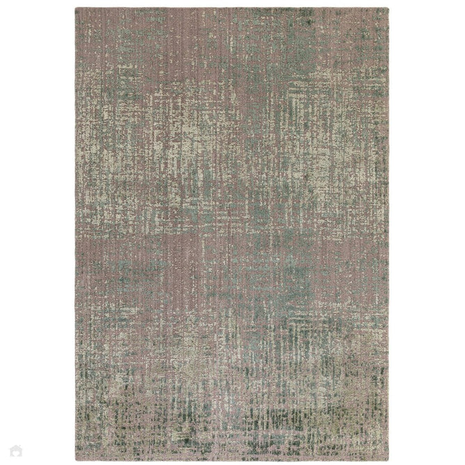 Torino Modern Abstract Distressed Shimmer Tonal Textured Hi-Low Soft Wool Loop & Viscose Flatweave Forest Green Rug-Asiatic Carpets-Rug Love - The Most Loved Rug Store