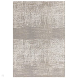 Torino Modern Abstract Distressed Shimmer Tonal Textured Hi-Low Soft Wool Loop & Viscose Flatweave Natural/Beige/Cream Rug