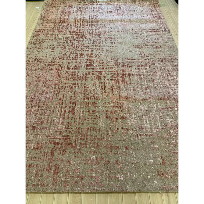 Torino Modern Abstract Distressed Shimmer Tonal Textured Hi-Low Soft Wool Loop & Viscose Flatweave Terracotta/Soft Taupe/Soft Pink Rug-Asiatic Carpets-Rug Love - The Most Loved Rug Store