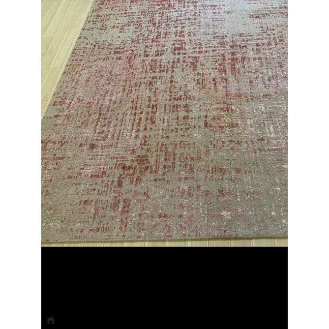 Torino Modern Abstract Distressed Shimmer Tonal Textured Hi-Low Soft Wool Loop & Viscose Flatweave Terracotta/Soft Taupe/Soft Pink Rug-Asiatic Carpets-Rug Love - The Most Loved Rug Store