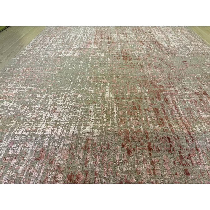 Torino Modern Abstract Distressed Shimmer Tonal Textured Hi-Low Soft Wool Loop & Viscose Flatweave Terracotta/Soft Taupe/Soft Pink Rug-Asiatic Carpets-Rug Love - The Most Loved Rug Store