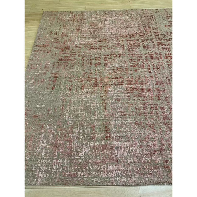 Torino Modern Abstract Distressed Shimmer Tonal Textured Hi-Low Soft Wool Loop & Viscose Flatweave Terracotta/Soft Taupe/Soft Pink Rug-Asiatic Carpets-Rug Love - The Most Loved Rug Store