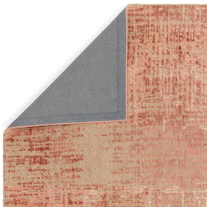 Torino Modern Abstract Distressed Shimmer Tonal Textured Hi-Low Soft Wool Loop & Viscose Flatweave Terracotta/Soft Taupe/Soft Pink Rug-Asiatic Carpets-Rug Love - The Most Loved Rug Store