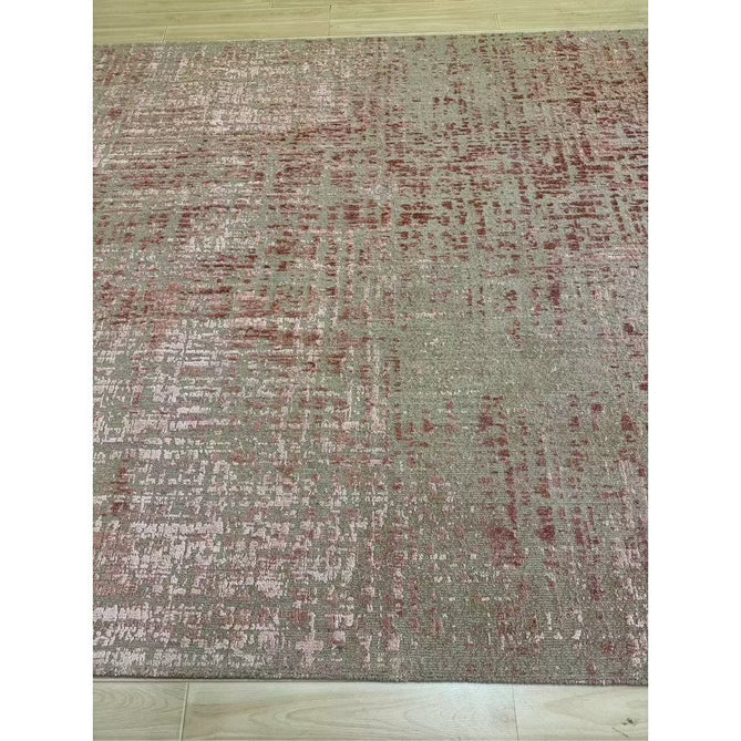 Torino Modern Abstract Distressed Shimmer Tonal Textured Hi-Low Soft Wool Loop & Viscose Flatweave Terracotta/Soft Taupe/Soft Pink Rug-Asiatic Carpets-Rug Love - The Most Loved Rug Store