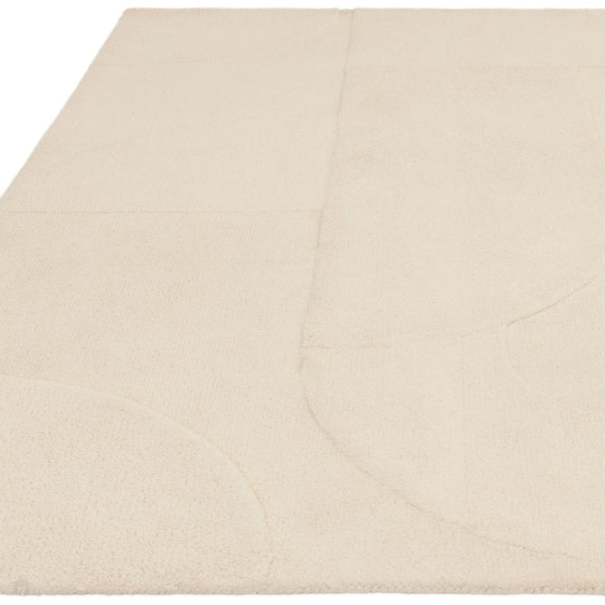 Tova Modern Plain Carved Geometric Hi-Low Textured Soft-Touch Polyester Ivory Rug-Asiatic Carpets-Rug Love - The Most Loved Rug Store