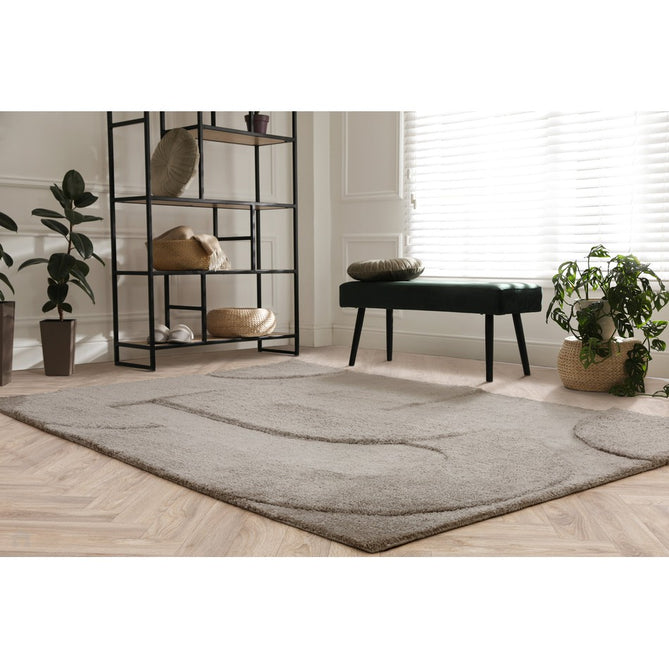 Tova Modern Plain Carved Geometric Hi-Low Textured Soft-Touch Polyester Moleskin Rug-Asiatic Carpets-Rug Love - The Most Loved Rug Store