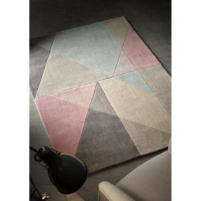 Trio Modern Geometric Triangles Hand-Carved Soft Pastel/Multicolour Rug-Origins-Rug Love - The Most Loved Rug Store