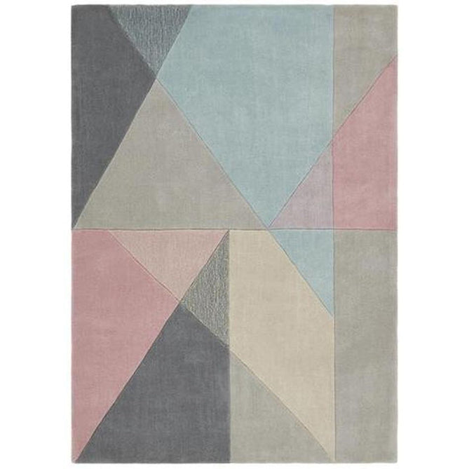 Trio Modern Geometric Triangles Hand-Carved Soft Pastel/Multicolour Rug-Origins-Rug Love - The Most Loved Rug Store