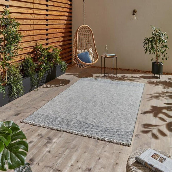 Tweed 9743 Durable Stain-Resistant Weatherproof Flatweave In-Outdoor Beige/Blue Rug-Think Rugs-Rug Love - The Most Loved Rug Store