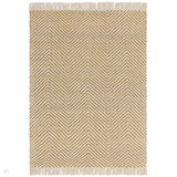 Vigo Modern Geometric Zig Zag Hand-Woven Jute Mix Soft-Touch Boho Flatweave Ochre/Cream Rug