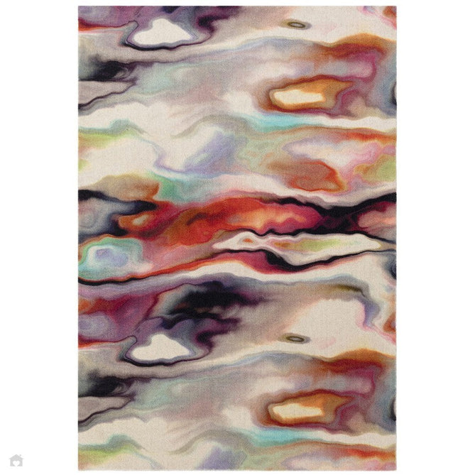 Vision Impression Modern Abstract Hand-Woven Printed Wool Flat-Pile Multicolour Rug-Asiatic Carpets-Rug Love - The Most Loved Rug Store