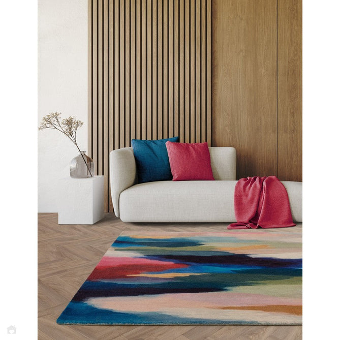 Vision Pigment Modern Abstract Hand-Woven Printed Wool Flat-Pile Multicolour Rug-Asiatic Carpets-Rug Love - The Most Loved Rug Store