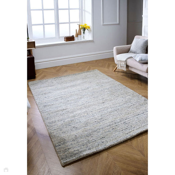 Vista Modern Plain Hand-Woven Ribbed Textured Wool Natural Cream Rug-Oriental Weavers-Rug Love - The Most Loved Rug Store