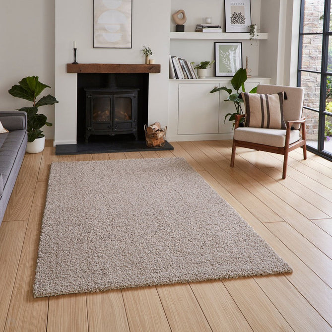 Washable Bali 950 Modern Plain Sleek Low Profile Shaggy Beige Rug-Think Rugs-Rug Love - The Most Loved Rug Store