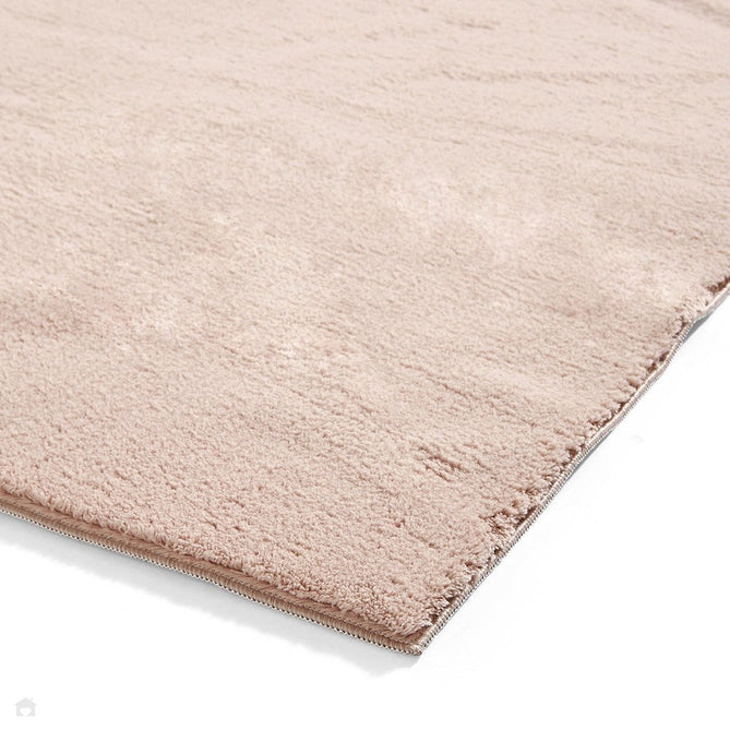 Washable Bay Modern Plain Sleek Low Profile Smooth Textured Super-Soft Polyester Shaggy Blush Rug-Think Rugs-Rug Love - The Most Loved Rug Store