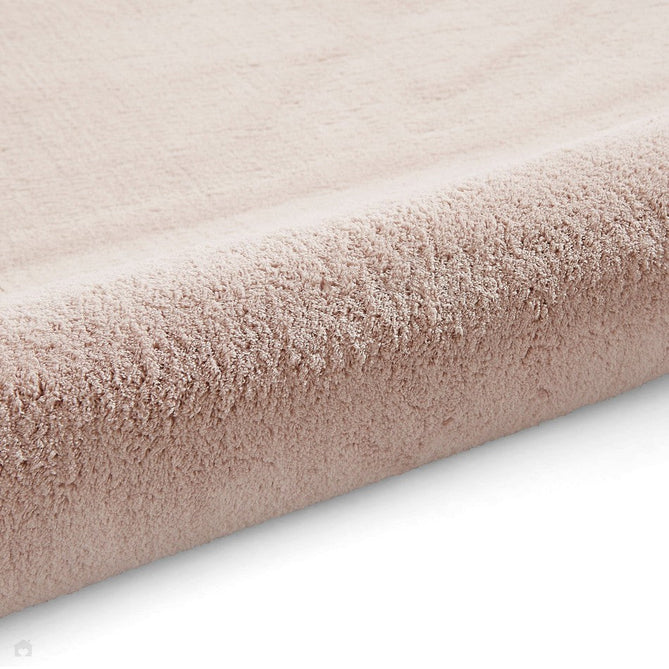 Washable Bay Modern Plain Sleek Low Profile Smooth Textured Super-Soft Polyester Shaggy Blush Rug-Think Rugs-Rug Love - The Most Loved Rug Store