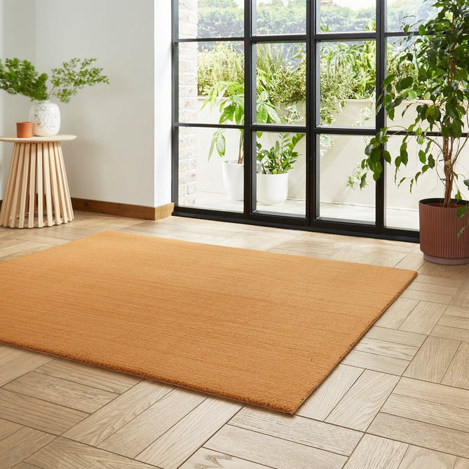 Washable Bay Modern Plain Sleek Low Profile Smooth Textured Super-Soft Polyester Shaggy Camel Rug-Think Rugs-Rug Love - The Most Loved Rug Store