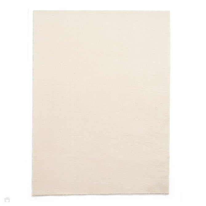 Washable Bay Modern Plain Sleek Low Profile Smooth Textured Super-Soft Polyester Shaggy Cream Rug-Think Rugs-Rug Love - The Most Loved Rug Store