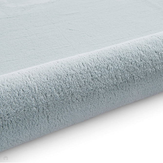 Washable Bay Modern Plain Sleek Low Profile Smooth Textured Super-Soft Polyester Shaggy Light Blue Rug-Think Rugs-Rug Love - The Most Loved Rug Store