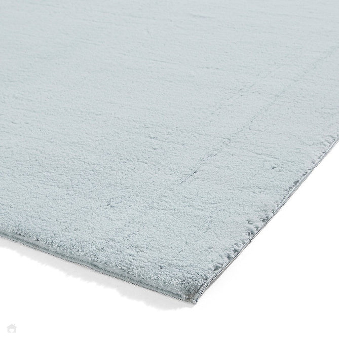 Washable Bay Modern Plain Sleek Low Profile Smooth Textured Super-Soft Polyester Shaggy Light Blue Rug-Think Rugs-Rug Love - The Most Loved Rug Store