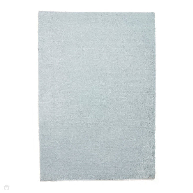 Washable Bay Modern Plain Sleek Low Profile Smooth Textured Super-Soft Polyester Shaggy Light Blue Rug-Think Rugs-Rug Love - The Most Loved Rug Store