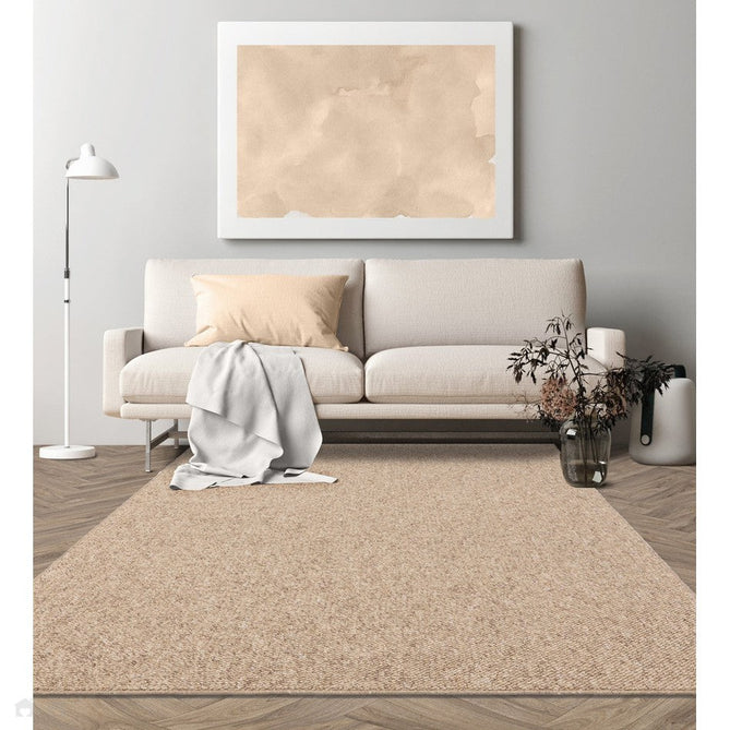 Washable Boden Modern Plain Bobble Textured Soft-Touch Polyester Flatweave Sand Rug 200 x 290 cm-Shop Returns-Rug Love - The Most Loved Rug Store