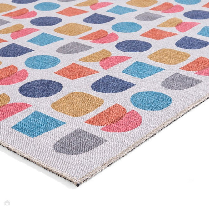 Washable Catherine Lansfield Connect Geo Modern Geometric Multicolour Flatweave Rug-Think Rugs-Rug Love - The Most Loved Rug Store