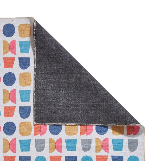 Washable Catherine Lansfield Connect Geo Modern Geometric Multicolour Flatweave Rug-Think Rugs-Rug Love - The Most Loved Rug Store