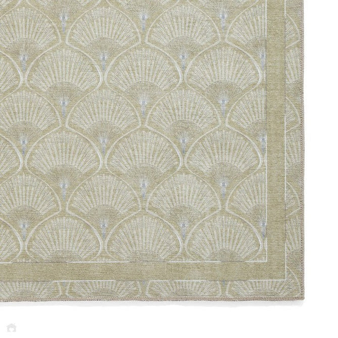 Washable Catherine Lansfield Deco Peacock Green Flatweave Rug-Think Rugs-Rug Love - The Most Loved Rug Store