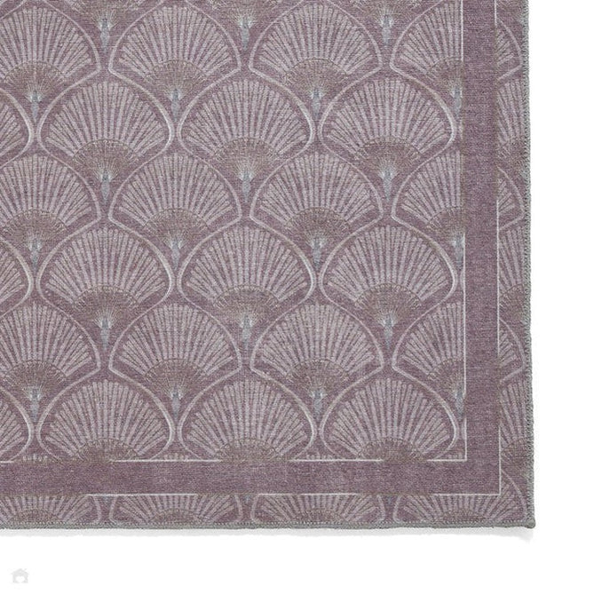 Washable Catherine Lansfield Deco Peacock Lilac Flatweave Rug-Think Rugs-Rug Love - The Most Loved Rug Store