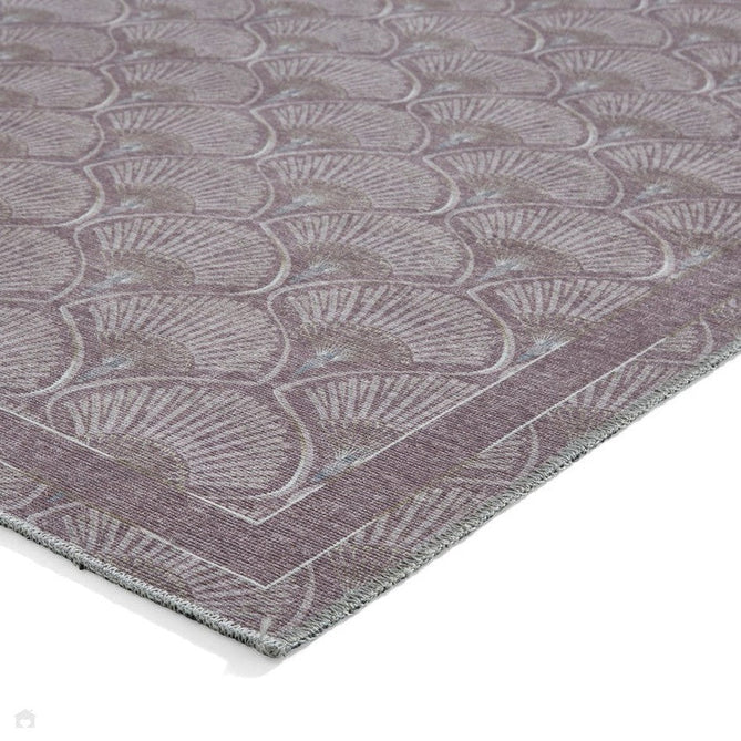 Washable Catherine Lansfield Deco Peacock Lilac Flatweave Rug-Think Rugs-Rug Love - The Most Loved Rug Store