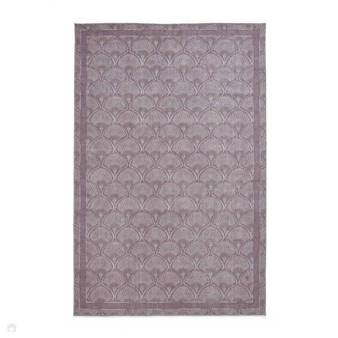 Washable Catherine Lansfield Deco Peacock Lilac Flatweave Rug-Think Rugs-Rug Love - The Most Loved Rug Store