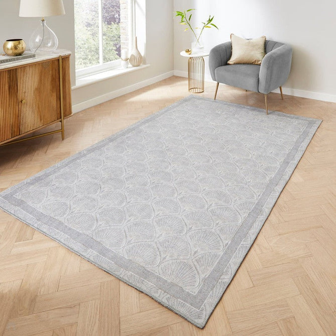 Washable Catherine Lansfield Deco Peacock Silver Flatweave Rug-Think Rugs-Rug Love - The Most Loved Rug Store