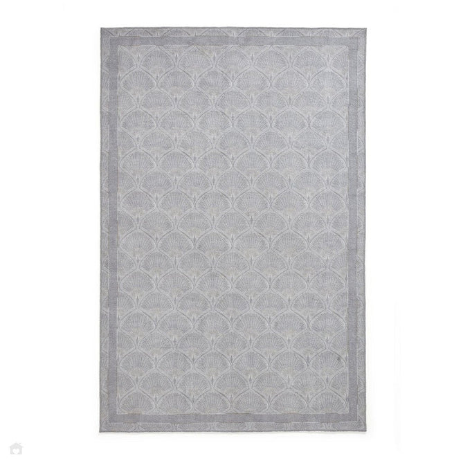 Washable Catherine Lansfield Deco Peacock Silver Flatweave Rug-Think Rugs-Rug Love - The Most Loved Rug Store