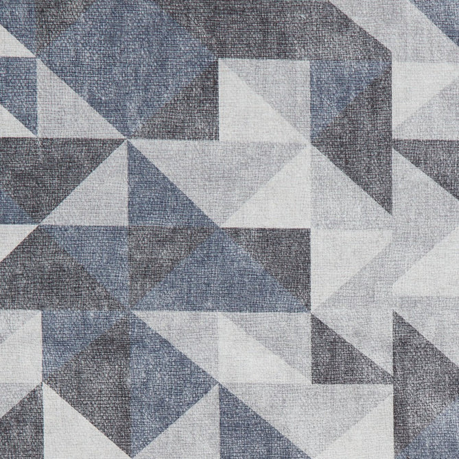 Washable Coral H1057 Modern Geometric Lightweight Printed Polyester Flatweave Blue/Grey Rug-Think Rugs-Rug Love - The Most Loved Rug Store