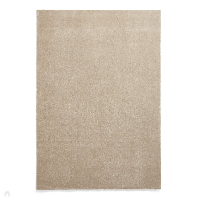 Washable Cove Sleek Low Pile Texture Soft Plain Polyproplene Shaggy Beige Rug-Think Rugs-Rug Love - The Most Loved Rug Store