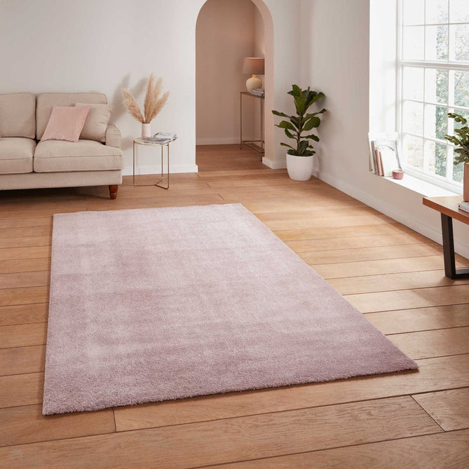 Washable Cove Sleek Low Pile Texture Soft Plain Polyproplene Shaggy Rose Rug-Think Rugs-Rug Love - The Most Loved Rug Store