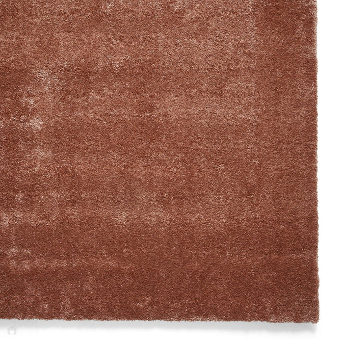 Washable Cove Sleek Low Pile Texture Soft Plain Polyproplene Shaggy Terracotta Rug-Think Rugs-Rug Love - The Most Loved Rug Store